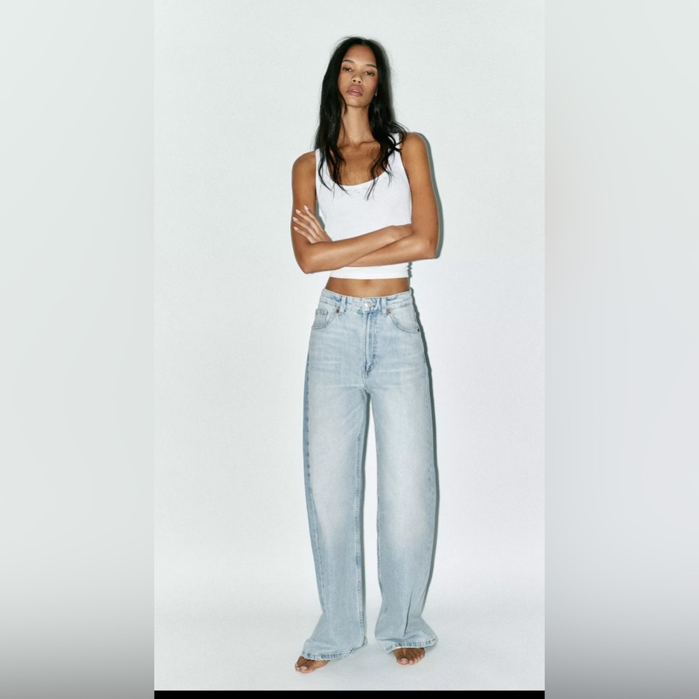 Zara Wide Leg Blue Women's Jeans